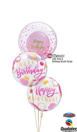 Premium Bubbleballong - "Happy Birthday"
