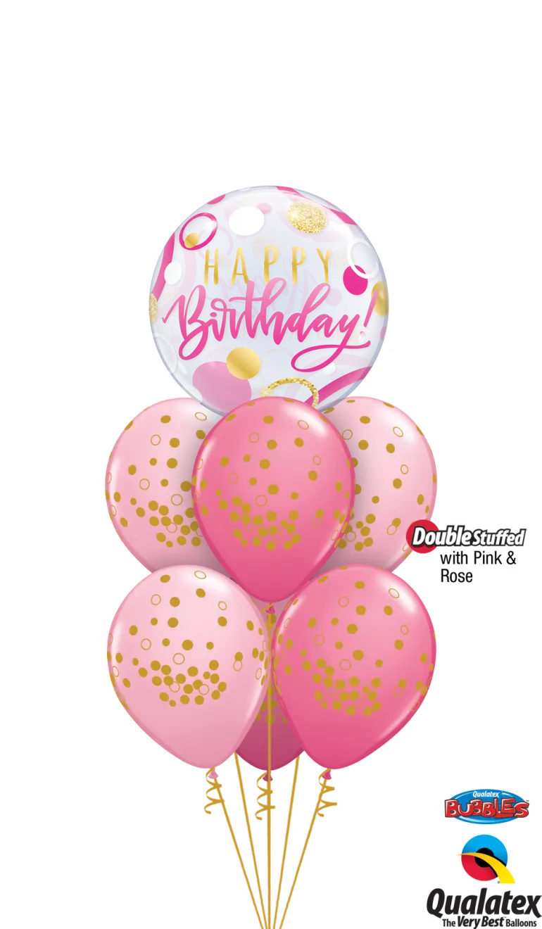 Premium Bubbleballong - "Happy Birthday"
