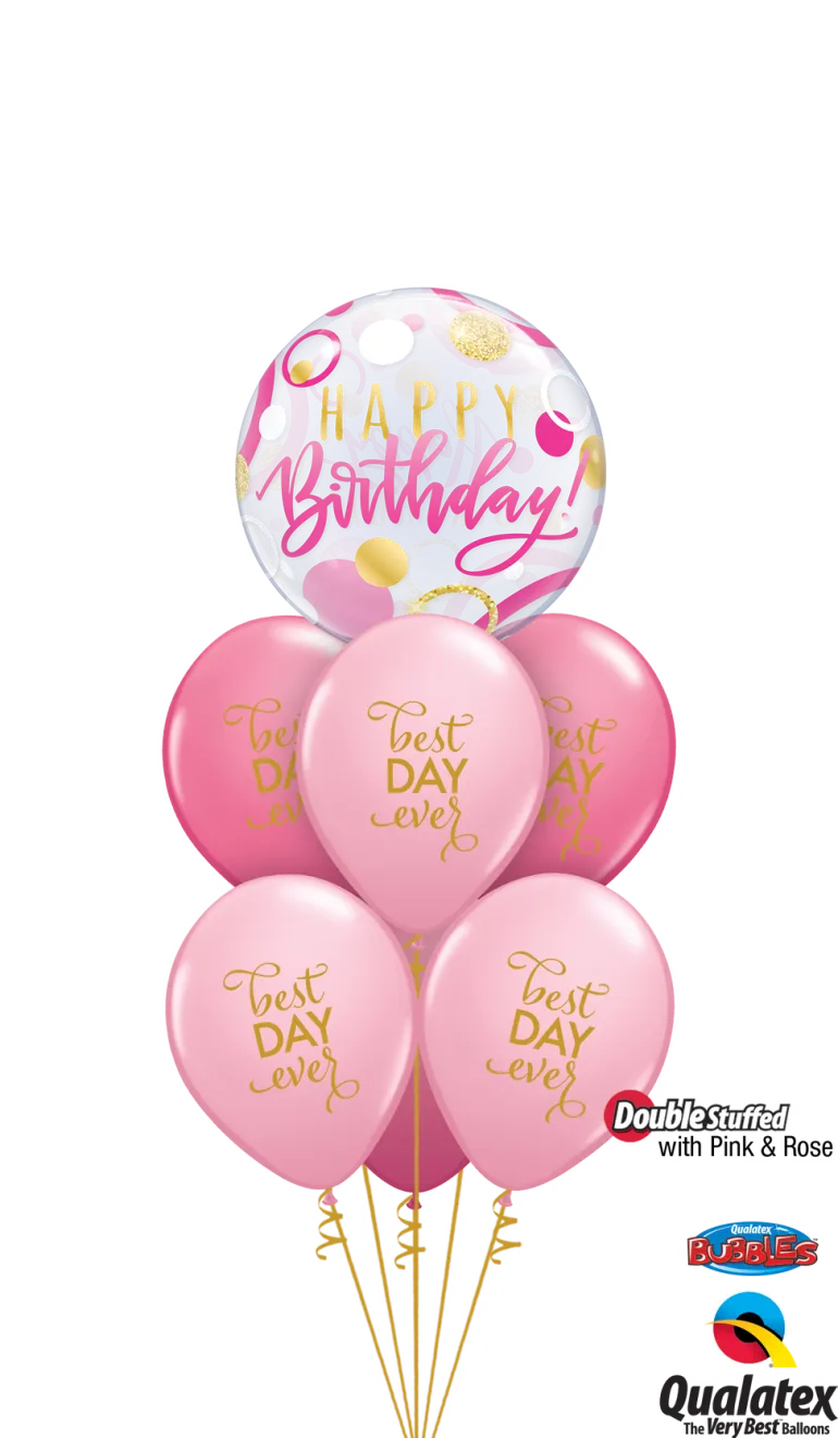 Premium Bubbleballong - "Happy Birthday"