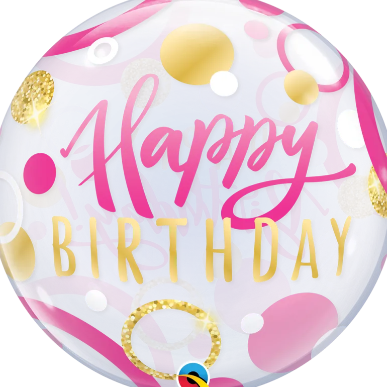 Premium Bubbleballong - "Happy Birthday"