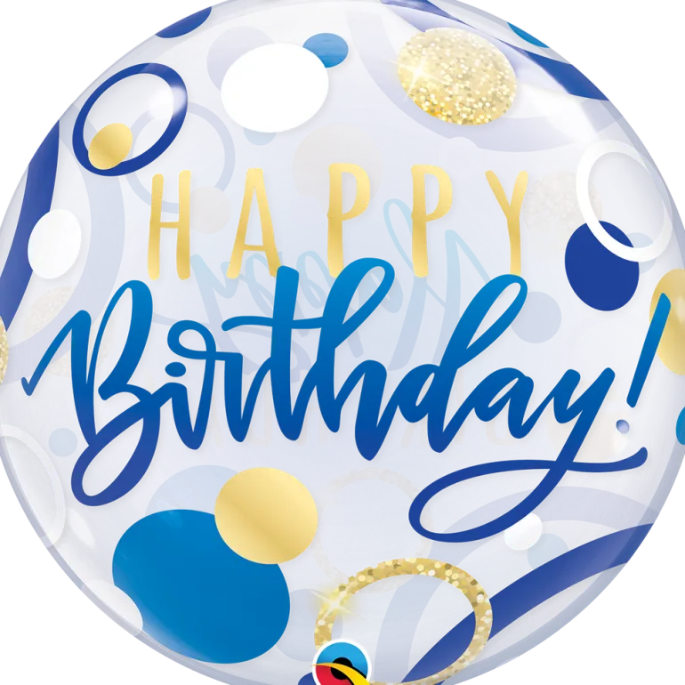 Premium Bubbleballong - "Happy Birthday"