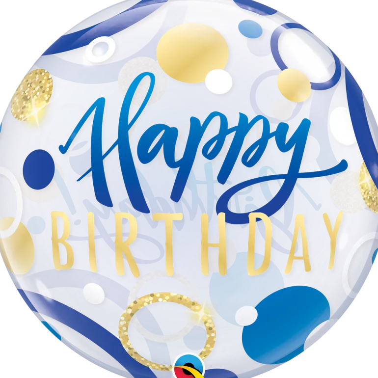 Premium Bubbleballong - "Happy Birthday"