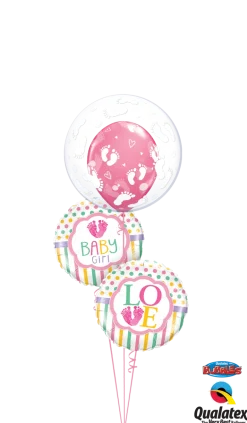 Premium Bubbleballong - Hvite Fotavtrykk