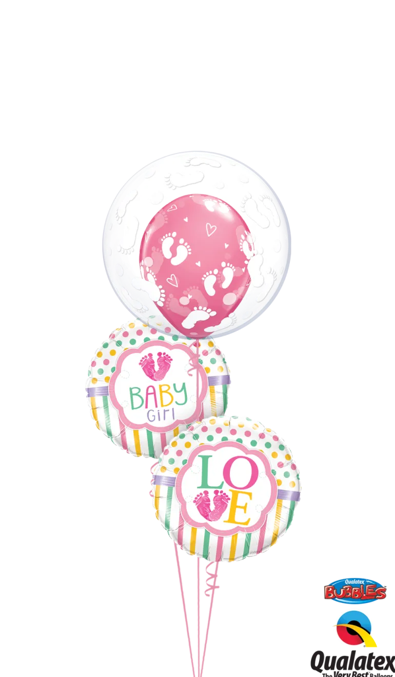 Premium Bubbleballong - Hvite Fotavtrykk