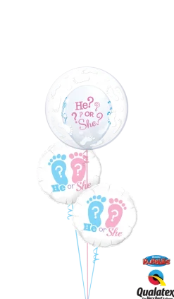 Premium Bubbleballong - Hvite Fotavtrykk