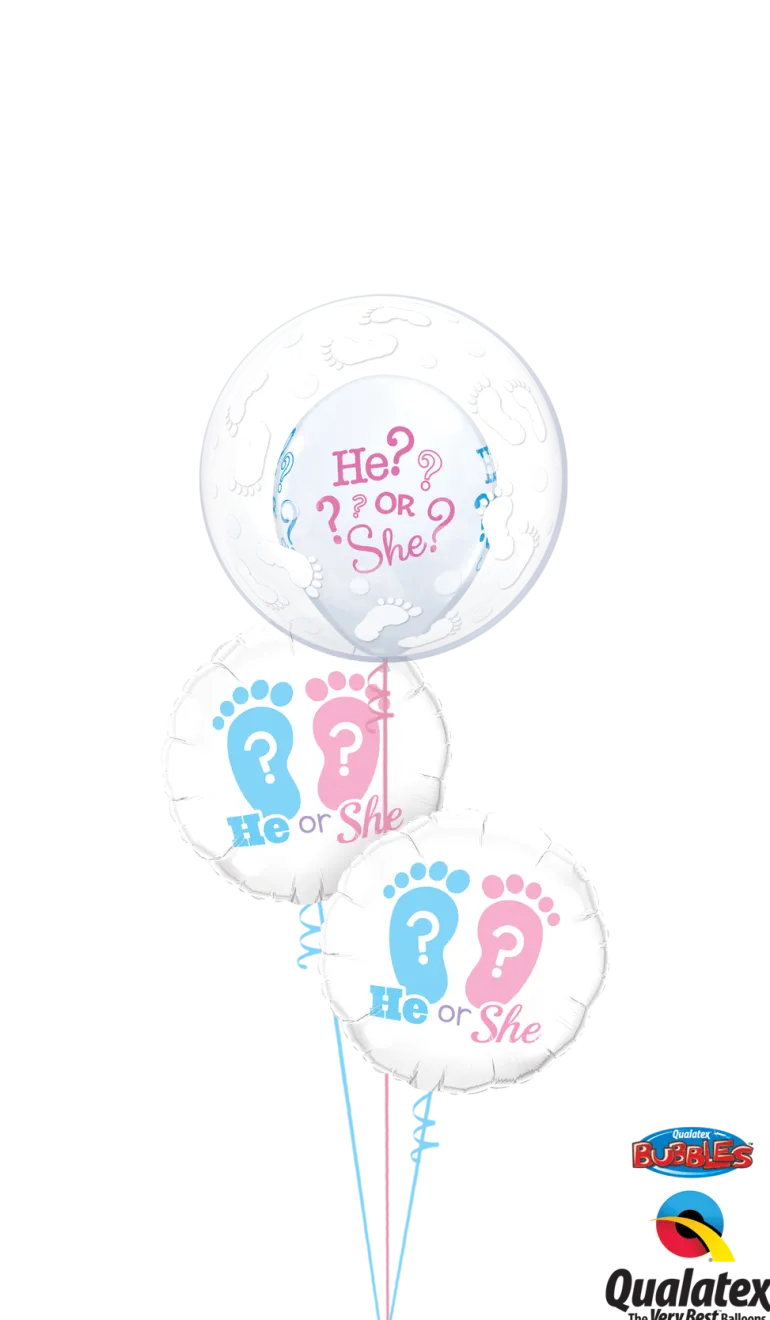 Premium Bubbleballong - Hvite Fotavtrykk