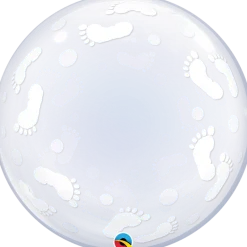 Premium Bubbleballong - Hvite Fotavtrykk