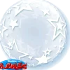 Premium Bubbleballong - Hvite Stjerner