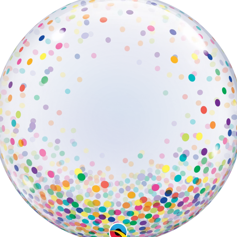 Premium Bubbleballong - Konfetti Prikker