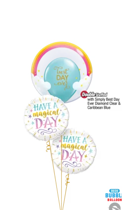 Premium Bubbleballong - Regnbue