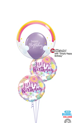 Premium Bubbleballong - Regnbue