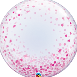 Premium Bubbleballong - Rosa Konfetti