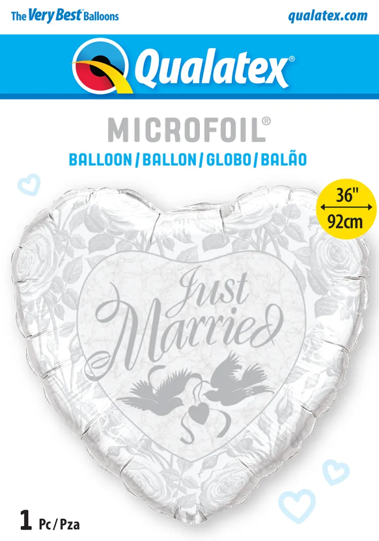 Premium Folieballong - "Just Married"