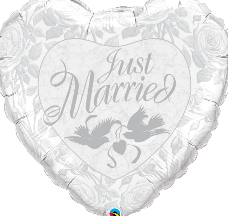 Premium Folieballong - "Just Married"