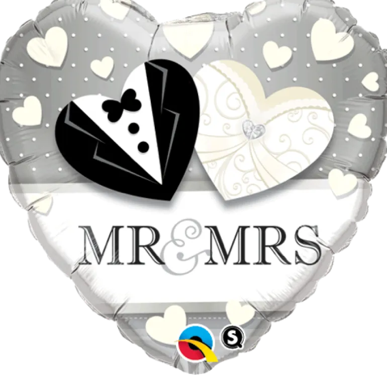 Premium Folieballong - Mr & Mrs