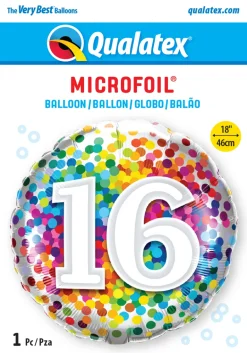 Premium Folieballong - 16 År - Regnbue