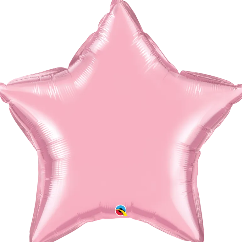 Premium Folieballong - Stjerne Lys Rosa