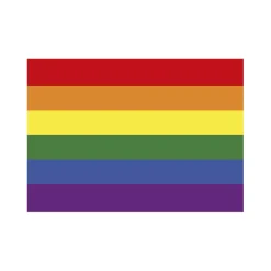 Rainbow flagg - Firkantet