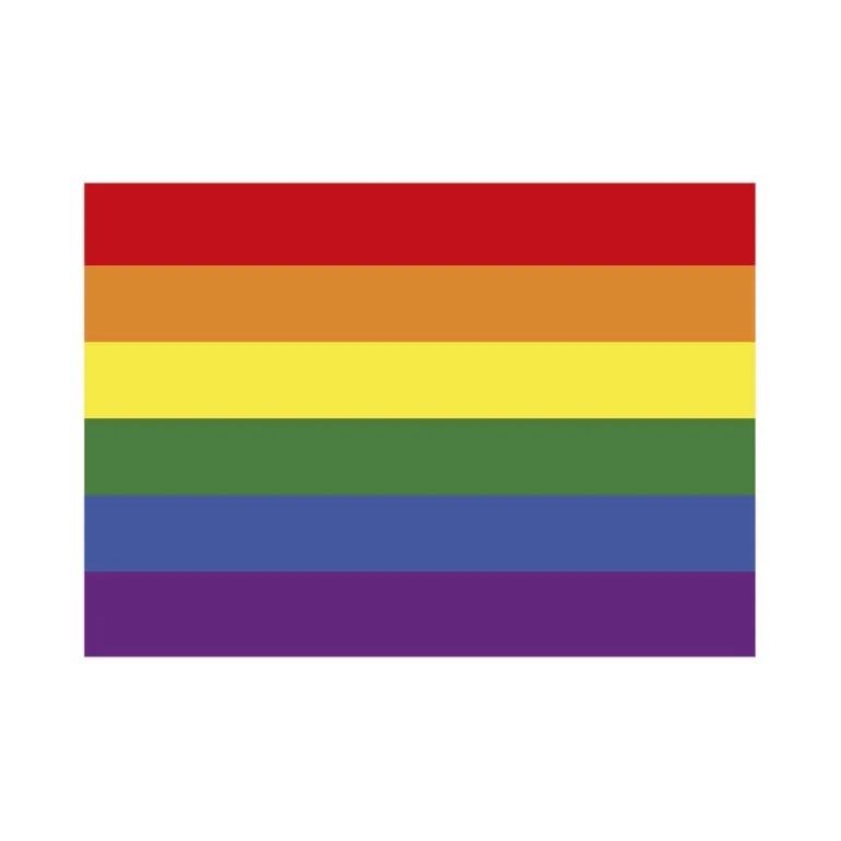 Rainbow flagg - Firkantet