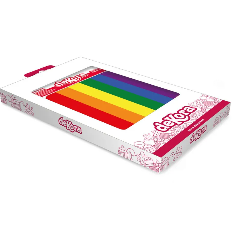 Rainbow flagg - Firkantet