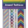 Rainbow glitter tattoos - 3 assorterte