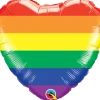 Rainbow Stripes Heart