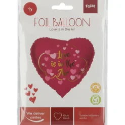 Rød hjerteballong - "Love is in the air"