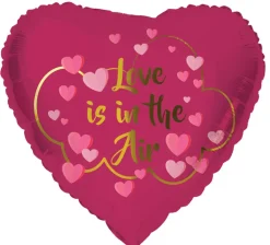 Rød hjerteballong - "Love is in the air"