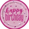 Rosa & Sølv Glitz - "Happy Birthday"