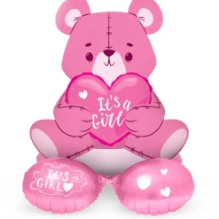 Rosa teddybjørn - "Its a Girl"