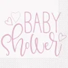 Servietter - Baby Shower Pink Hearts