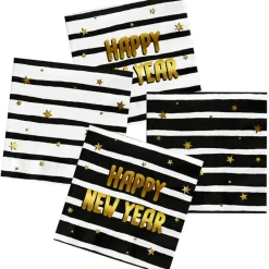 Servietter - Black & Goldt HNY