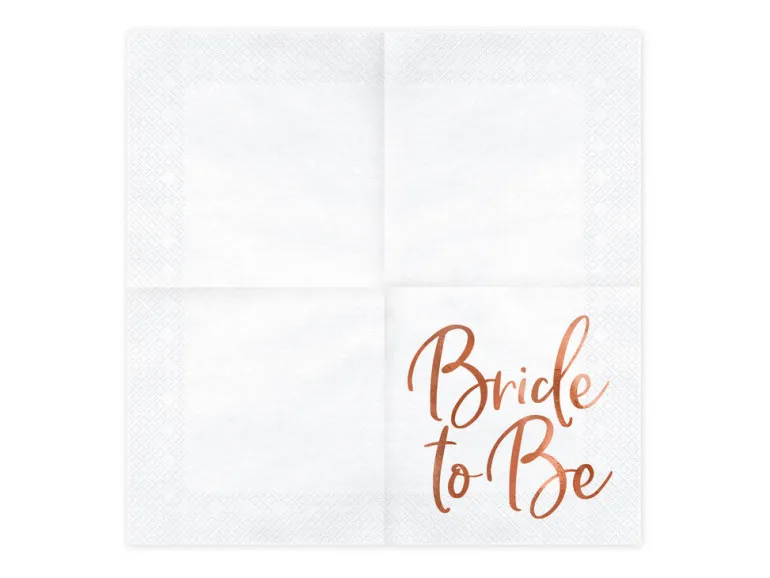 Servietter - "Bride to Be" - Rosegull