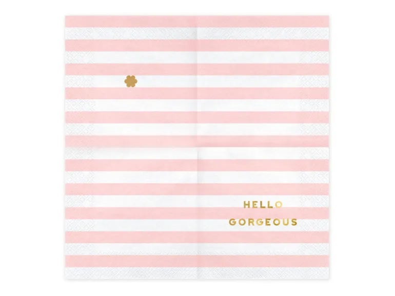 Servietter - "Hello Gorgeous" - Lys Rosa