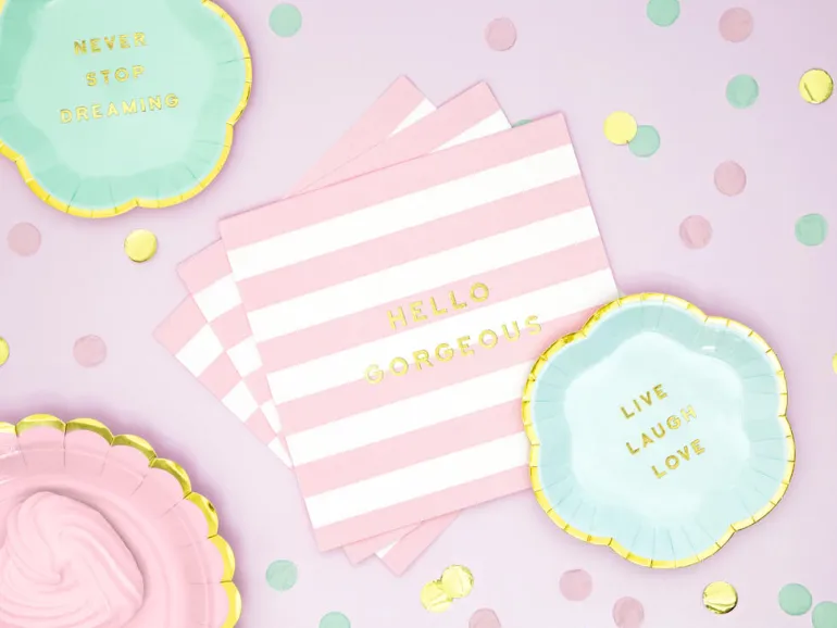 Servietter - "Hello Gorgeous" - Lys Rosa