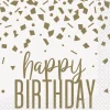 Servietter - Konfetti - "Happy Birthday"