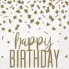 Servietter - Konfetti - "Happy Birthday"