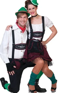 Skjorte, Alpe - Oktoberfest - Hvit
