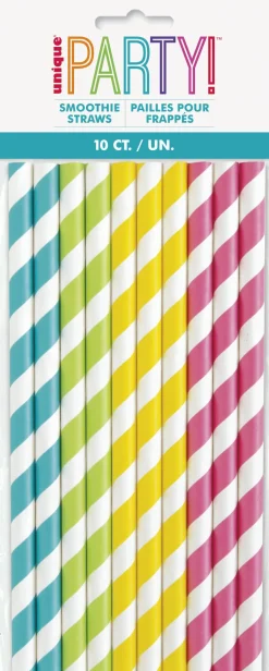 Smoothie sugerør - Striper Assortert