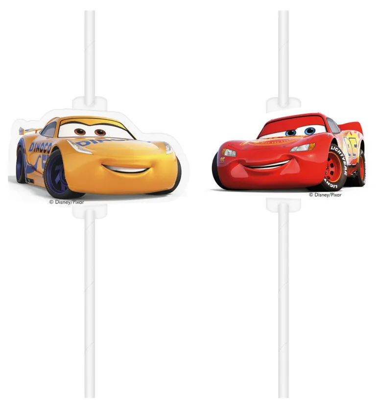 Sugerør - Cars Biler - Papp