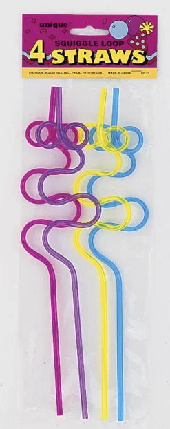 Sugerør - Squiggle - Assortert