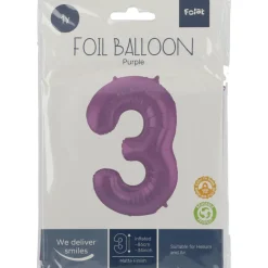 Tallballong Folie - Nummer 3 - Lilla