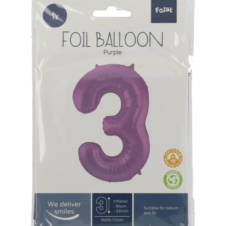 Tallballong Folie - Nummer 3 - Lilla