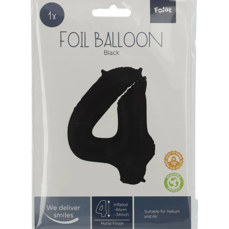 Tallballong Folie - Nummer 4 - Sort