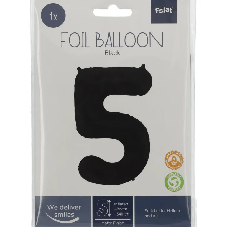 Tallballong Folie - Nummer 5 - Sort