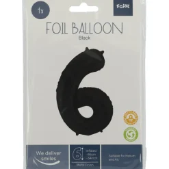 Tallballong Folie - Nummer 6 - Sort