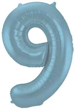 Tallballong - Nummer 9 - Pastel Blå Matt