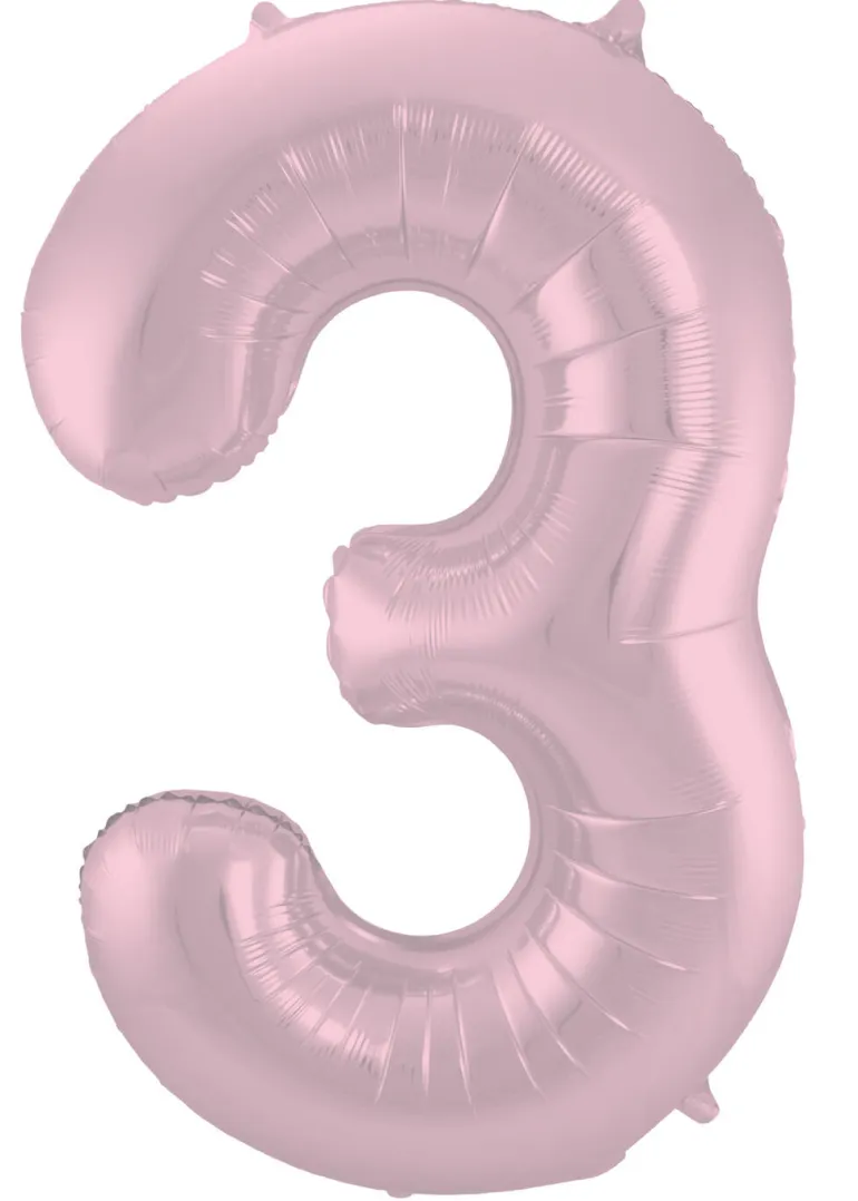 Tallballong - Nummer 3 -Pastel Rosa Matt