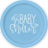 Tallerkener - Baby Shower Blue Hearts