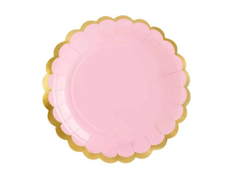 Tallerkener - Lys Rosa - Papp